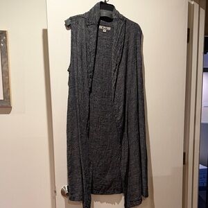 Flax women’s Charcoal long vest